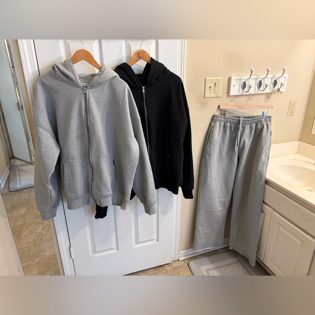 Hours Set  Oversized Hoodie Xl  Baggy Sweatpants M